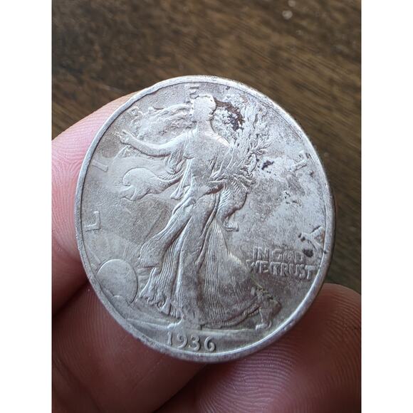 1936 Walking Liberty Half Dollar 90% Silver Very Fine VF See Pics 12 - Picture 4 of 16